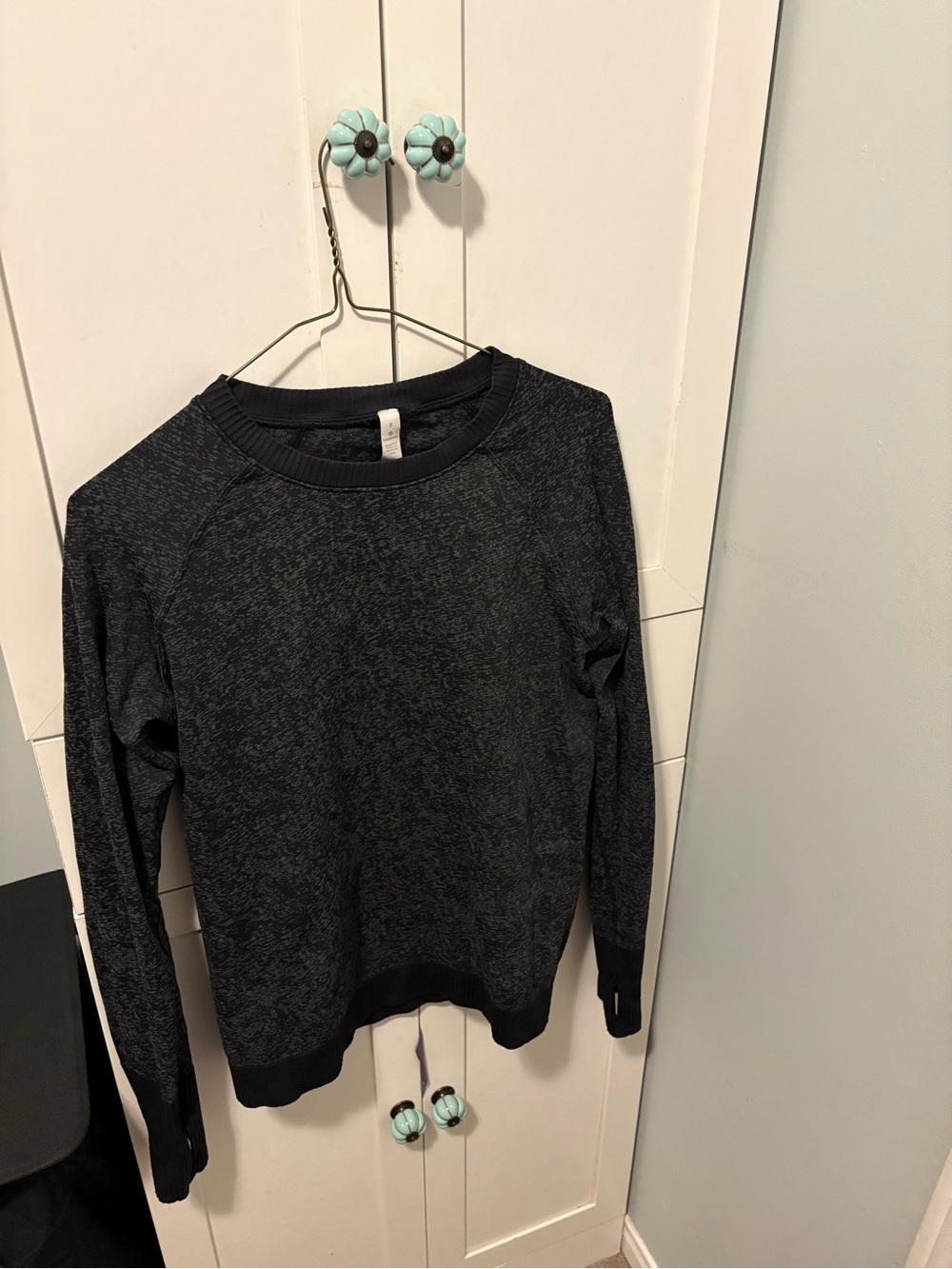 Women's Black Heather Crewneck Sweater
